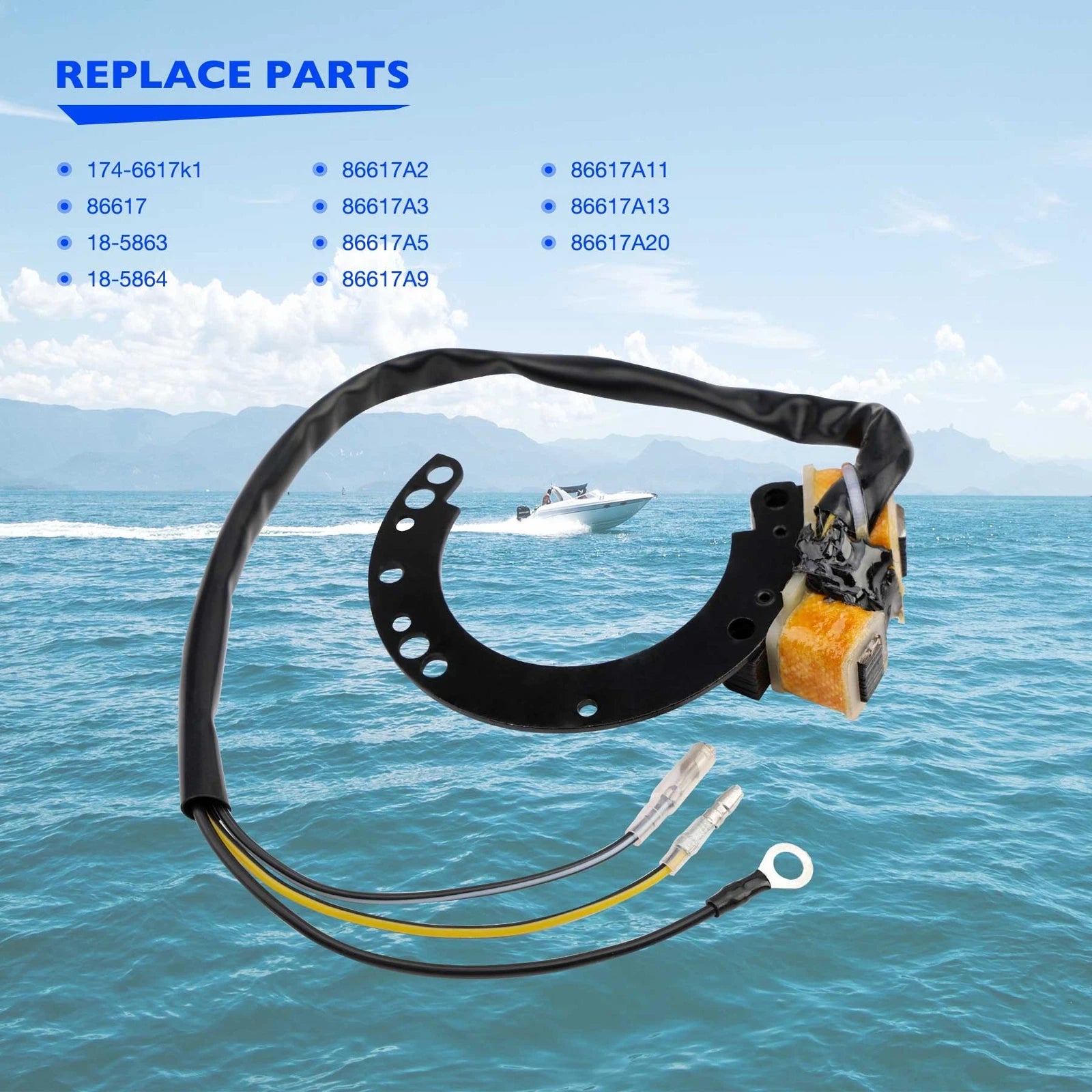 CDI Stator for Mercury Outboards (6-40 HP, 2-Cylinder)
