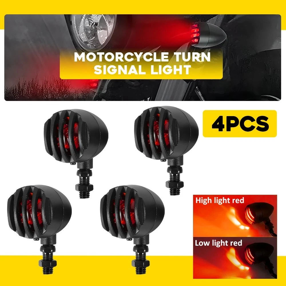 4X Mini LED Turn Signals for Motorcycle (Universal)