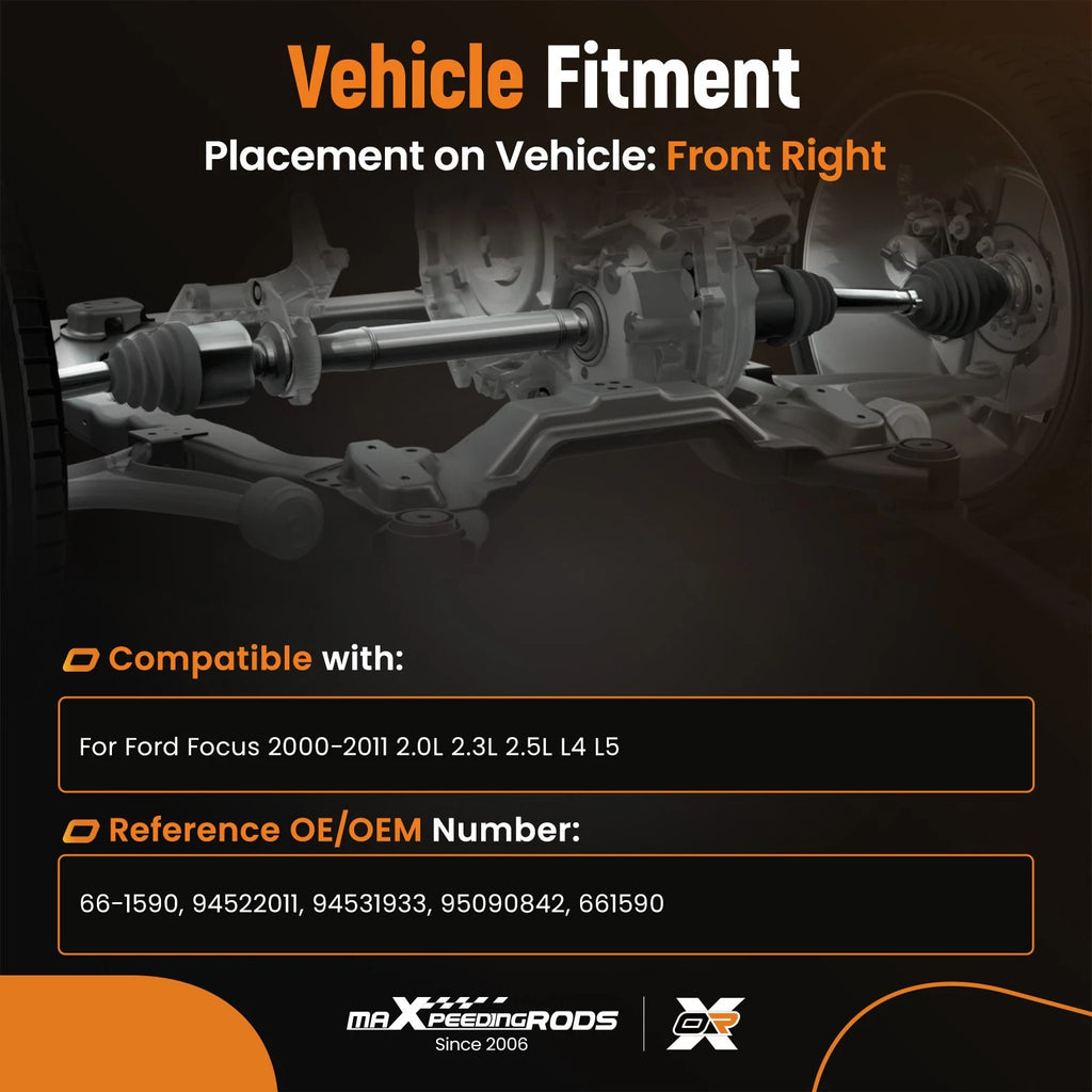 Front Left CV Axle Shaft for Ford Focus (2000–2011)