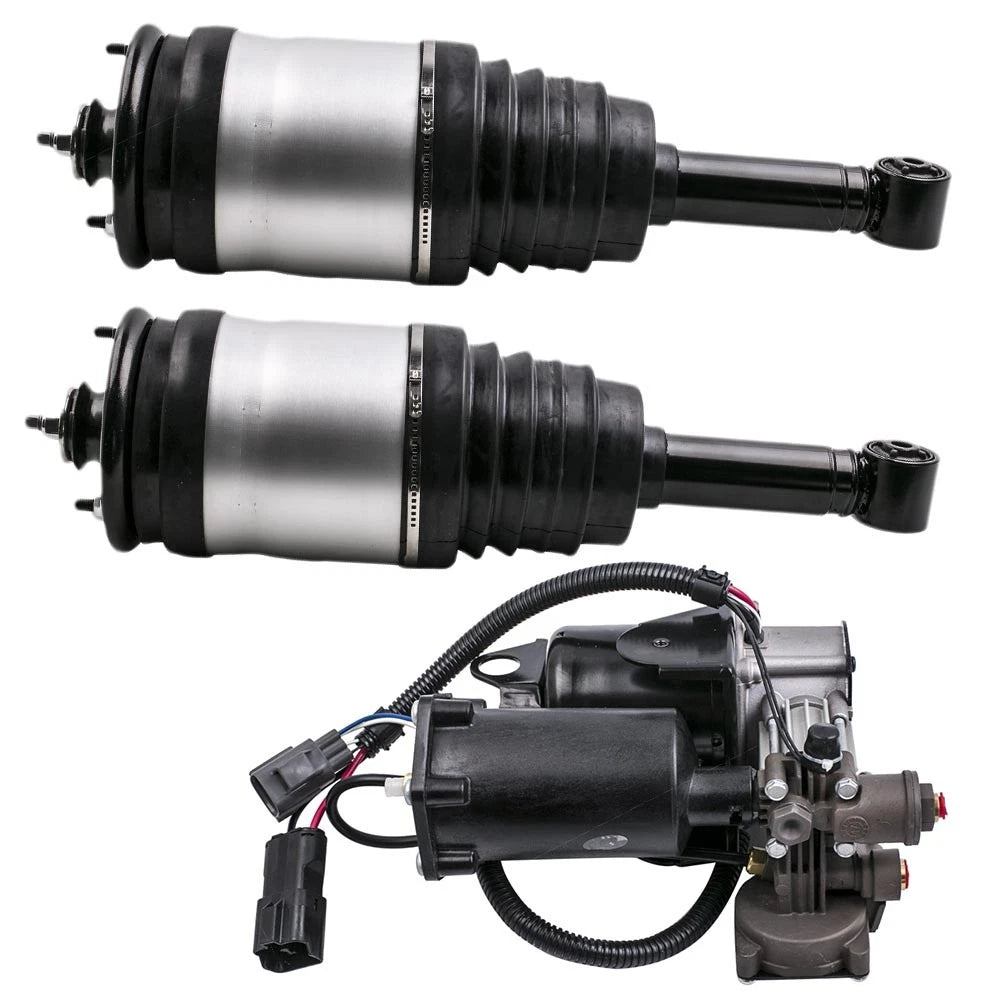 Pair Rear Shocks and Air Compressor for Land Rover LR3 (2005-2009)