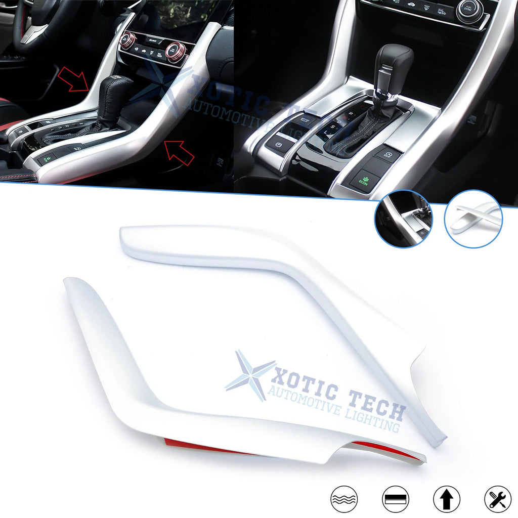 ABS Chrome Gear Shift Media Overlay Panel Molding for Honda Civic (2016-2021)