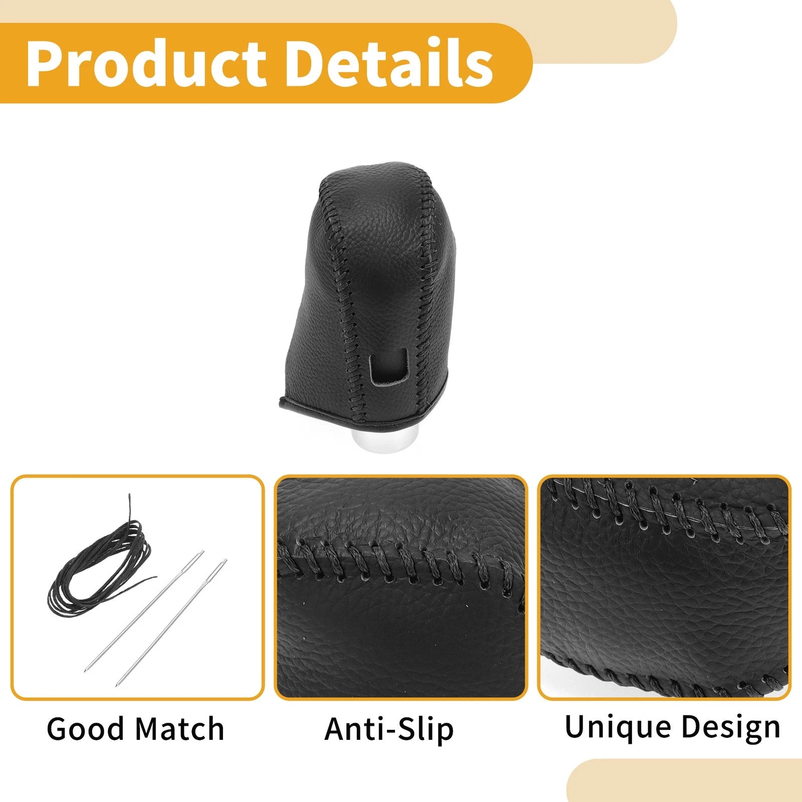 1 Pc Gear Shift Knob Cover for Nissan Altima (2019–2024) Pebbled Black