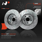Front Drilled Brake Rotors and Ceramic Pads for Toyota Corolla (2003–2008)