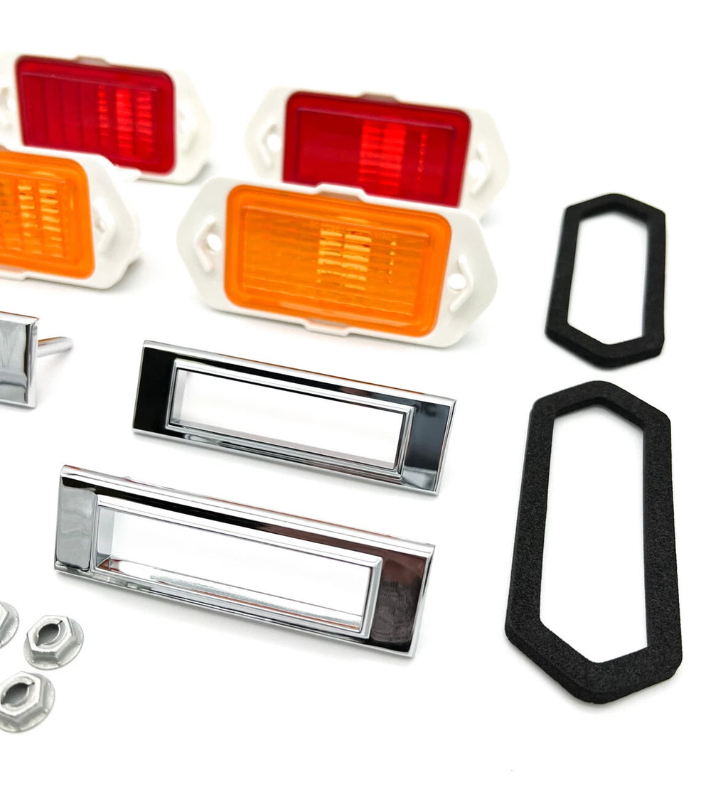 Side Marker Light Lamps Front and Rear Set for 1969 Chevrolet Camaro