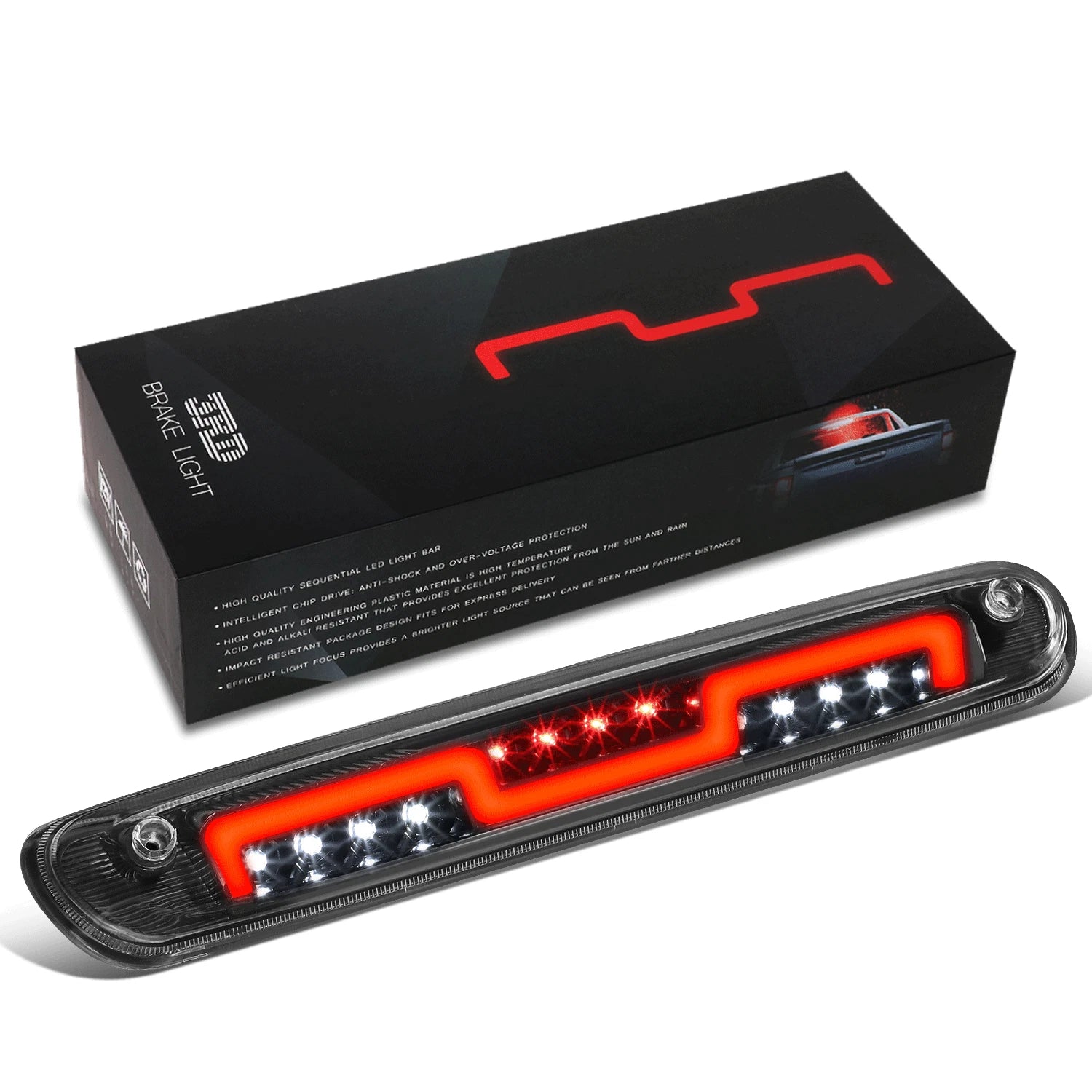 Sequential LED 3rd Brake Tail Light for Silverado Sierra (2007–2014)