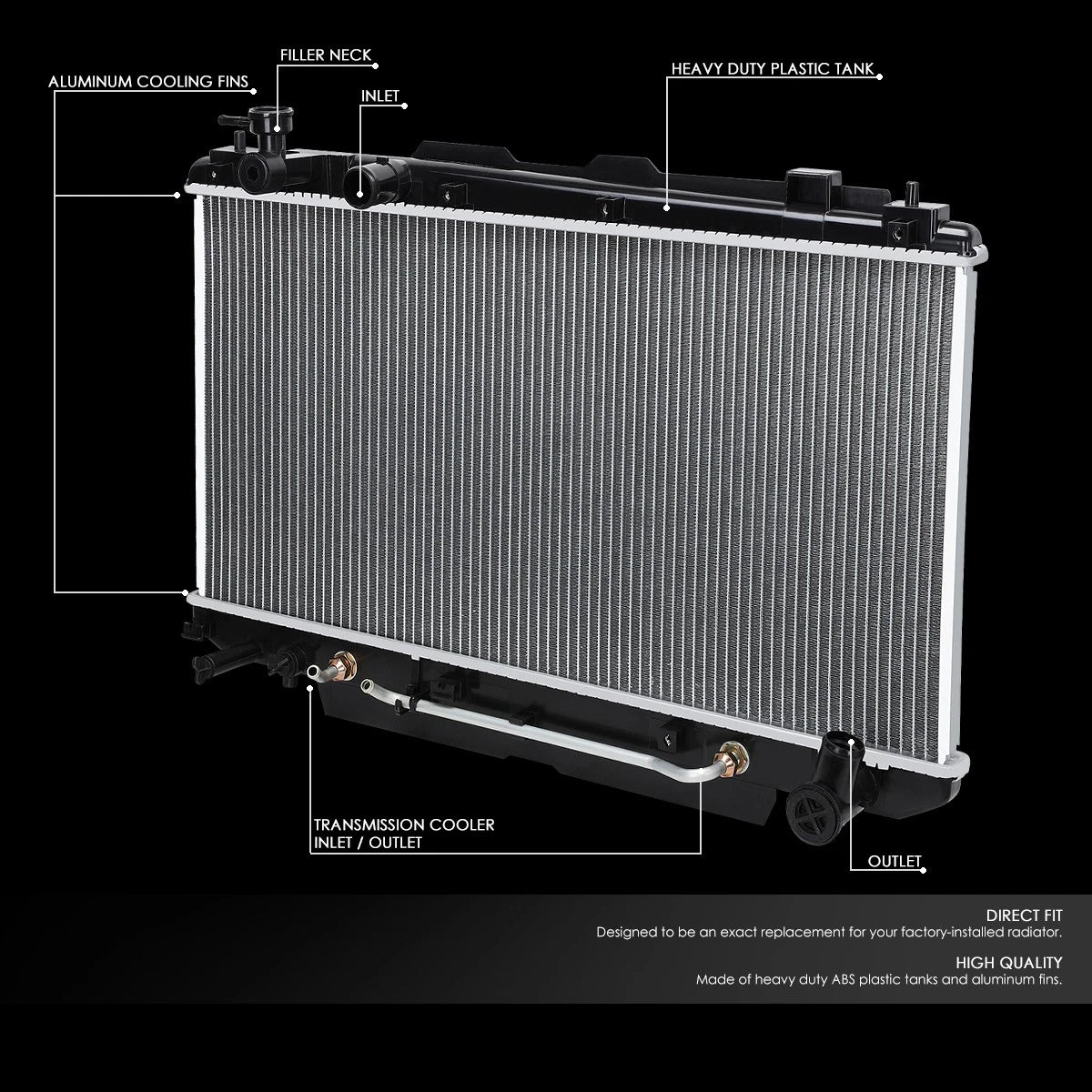 Aluminum Cooling Radiator DPI 2403 for Toyota Rav4 (2001–2005)