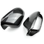 Carbon Fiber Style Side Wing Mirror Caps Covers for Audi A6/S6 C7 (2012–2018)
