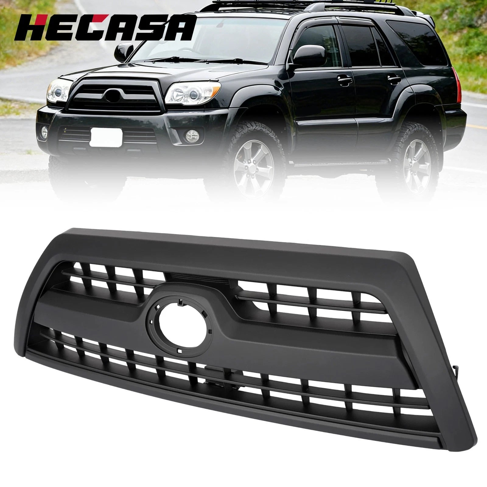 Front Bumper Upper Grille for Toyota 4Runner (2006–2009) Black