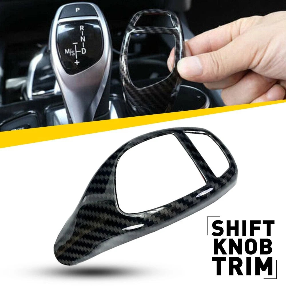 Carbon Fiber Gear Shift Knob Cover Trim for BMW F30 F20 F10 F15 F25 X5 X3 (2012–2019)