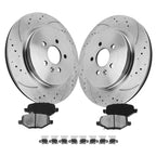 Rear Rotors Ceramic Brake Pads Kit for Ford Explorer Flex Taurus (2003–2019)