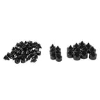 61X Engine Topper Bolt Caps Cover Black for Harley Twin Cam FLH (1999-2006)
