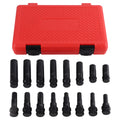 16x Locking Lug Nut Master Key Set Wheel Lock Tire Lug Removal SKT Tool Kit