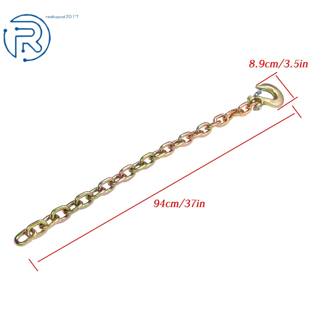 Set of 2 Trailer Safety Chains with Clevis Slip Hooks (26500lbs)