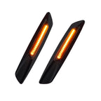 Set of 2 Smoked Amber LED Front Side Marker Lights for BMW 128i 328i 335i 525i 530i
