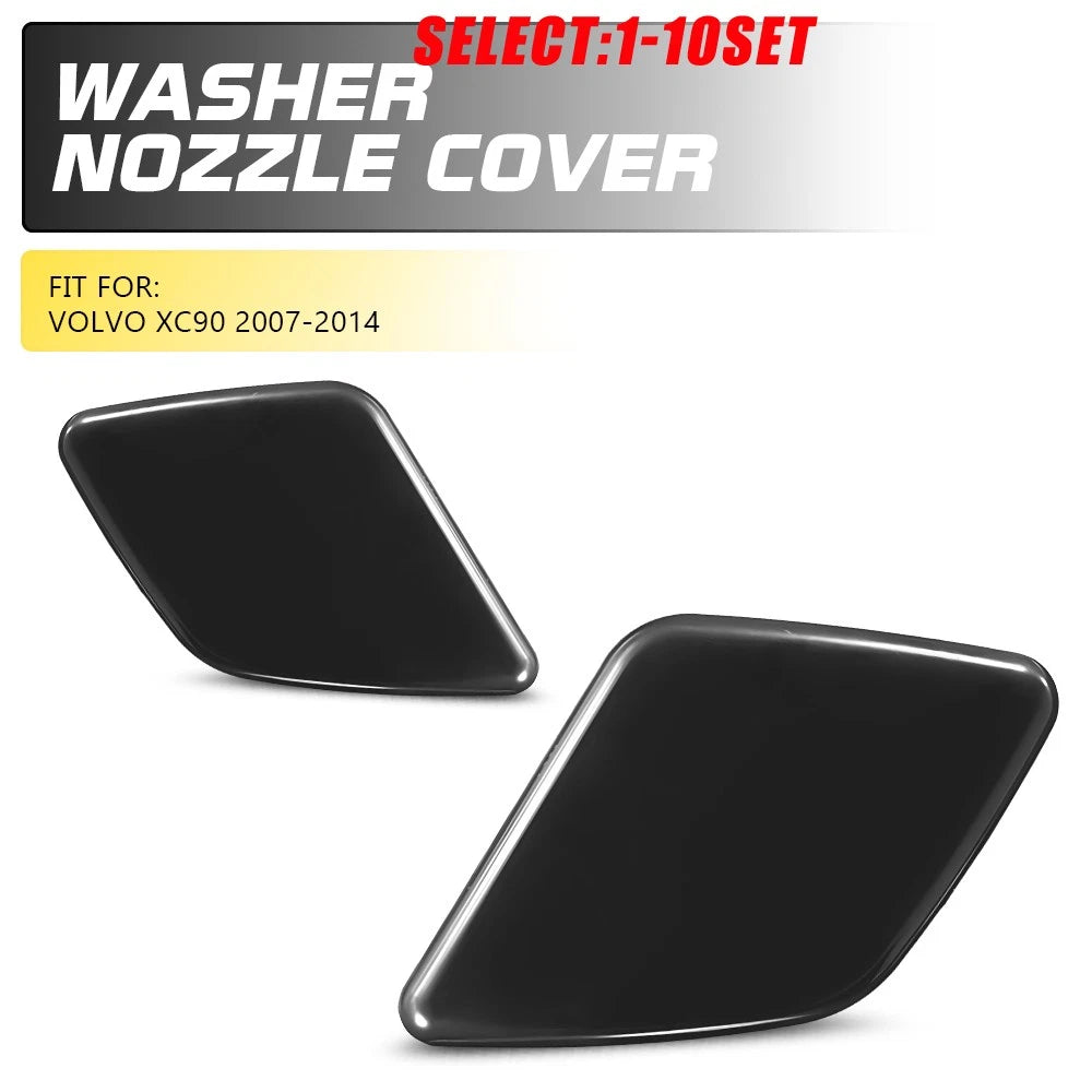 Set of 2 Front Bumper Headlight Washer Cover Caps for Volvo XC90 (2007–2014)