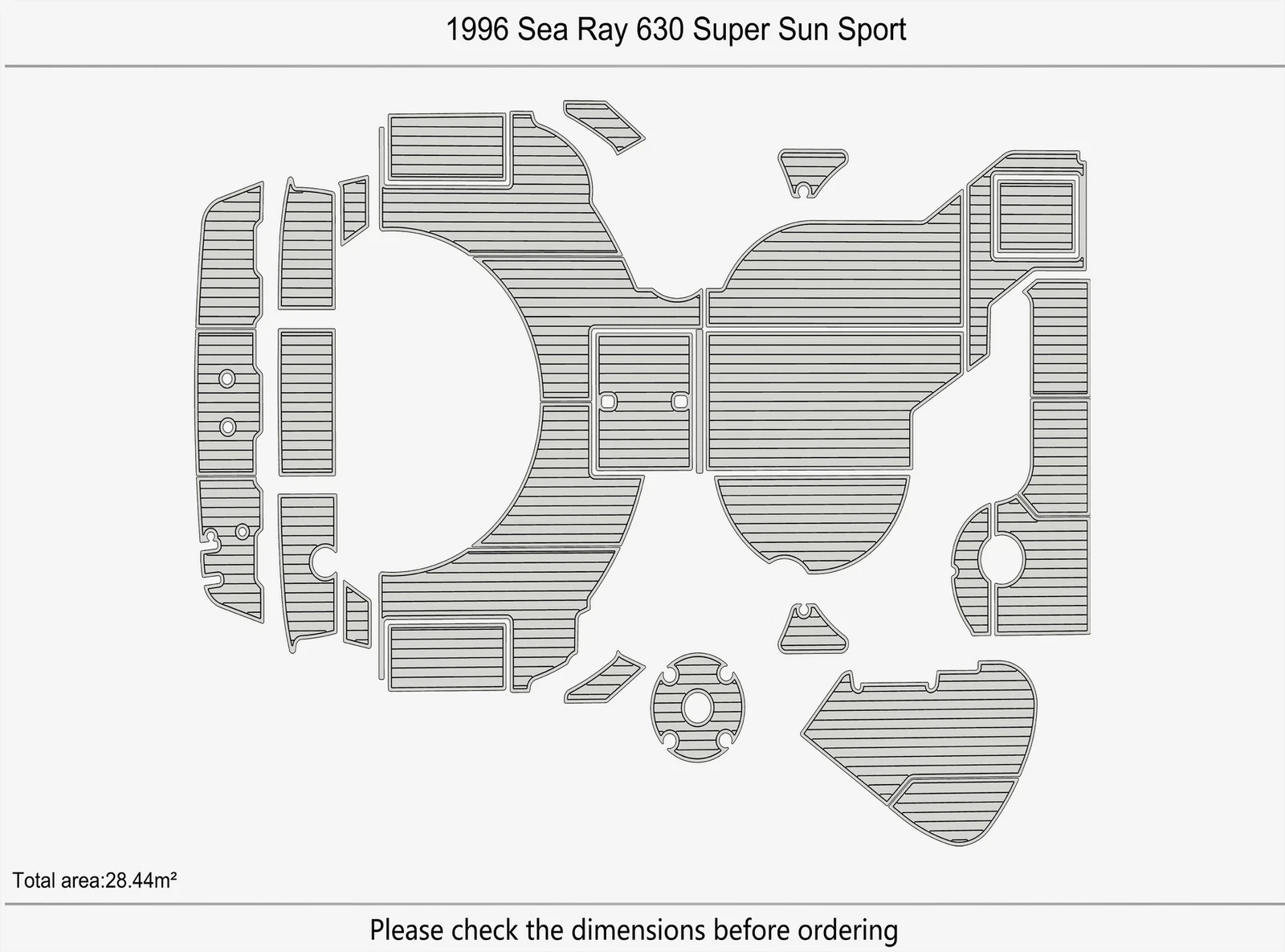 EVA Pad Flooring Mat for SeaRay 630 Super Sun Sport (1996)