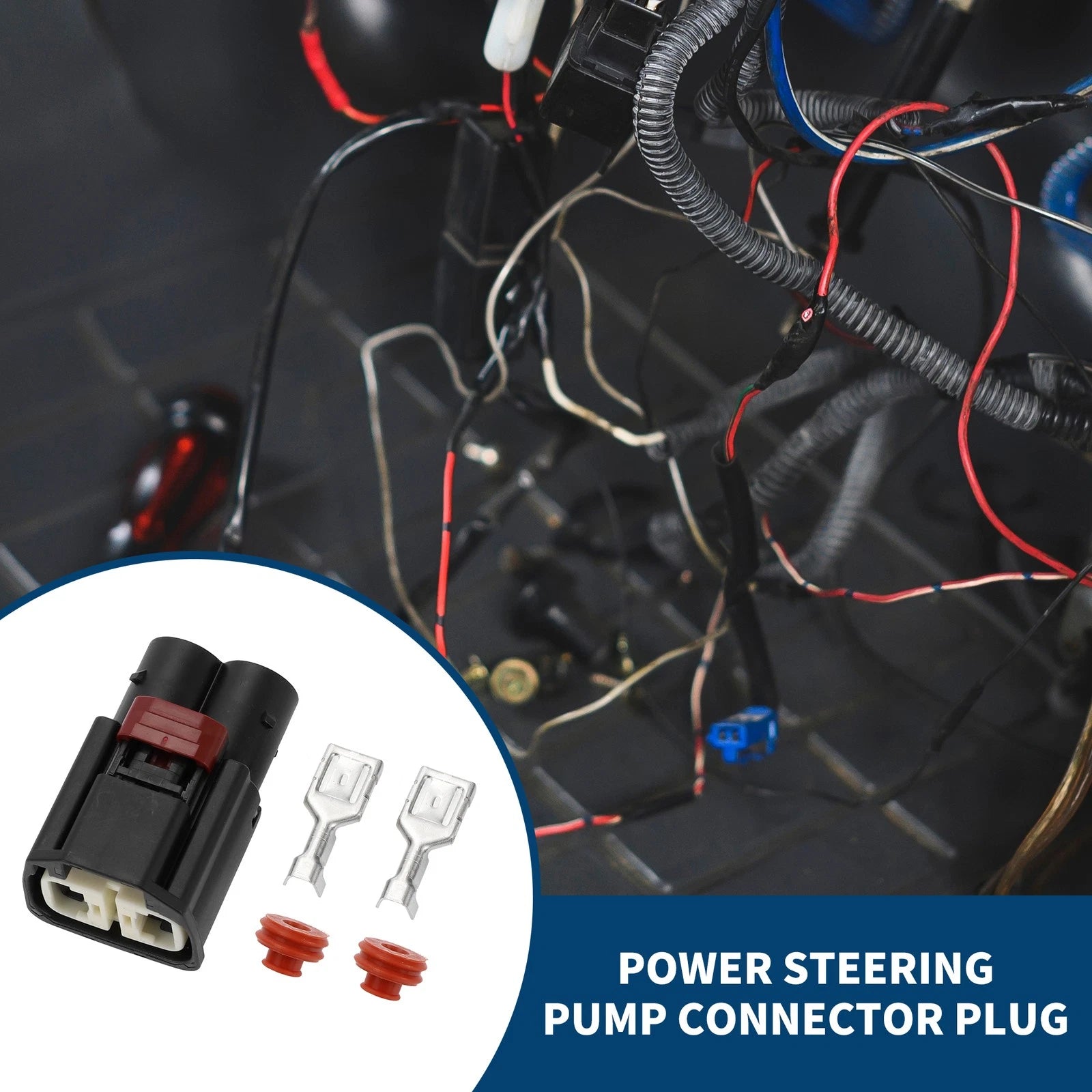 2 Pin Power Steering Pump Connector Plug for Mercedes Benz 