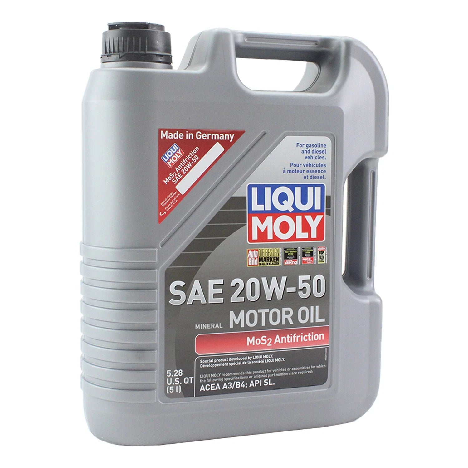 Set of 3 Liqui Moly MoS2 20W-50 Engine Motor Oil (15L Total)
