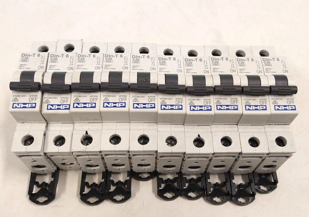 10X NHP Din-T 6 C20 6000 48V Breaker Switch