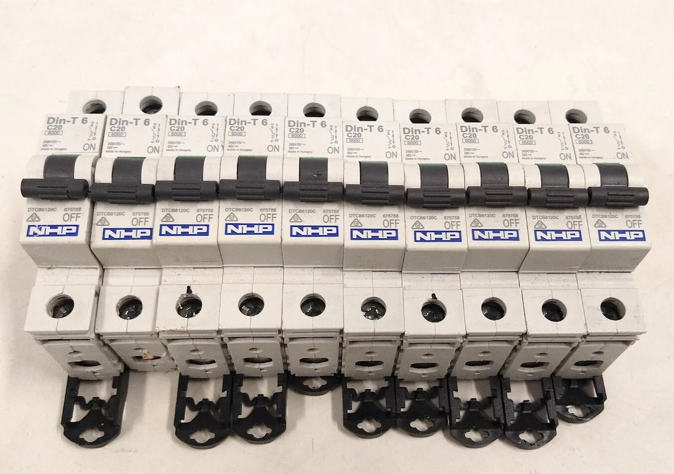 10X NHP Din-T 6 C20 6000 48V Breaker Switch