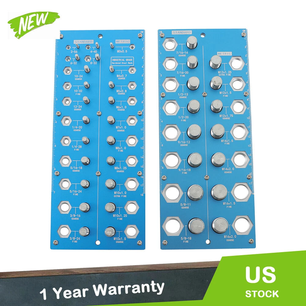Nut and Bolt Thread Checker for Universal Use (21 Inch and 17 Metric)