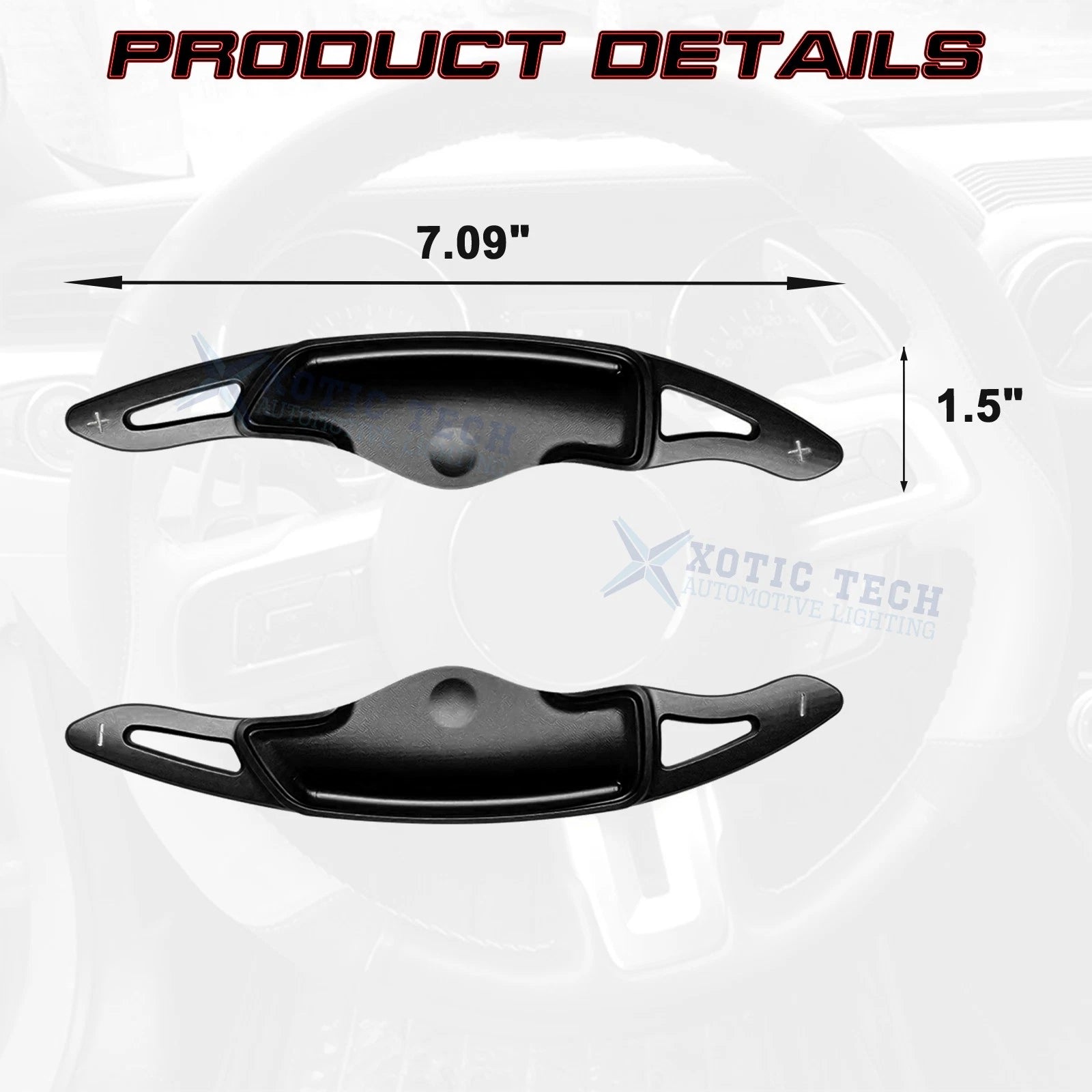 Black Aluminum Paddle Shifter Extension for Hyundai Sonata 2020-2023
