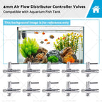 Air Flow Distributor Controller Valves for Aquarium Fish Tank (4mm)