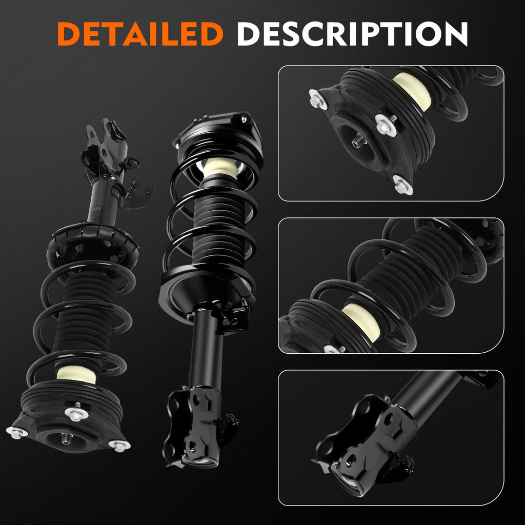 Set of 4 Front Struts and Control Arms for Nissan Versa (2007-2012)