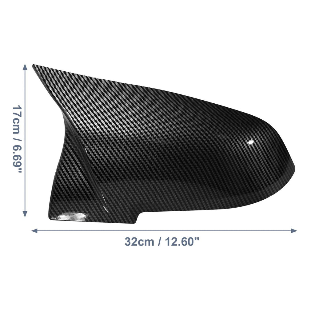 Pair of Carbon Fiber Pattern Rear View Mirror Covers for BMW F20 F22 F23 F30 (2012–2019) 745065025345