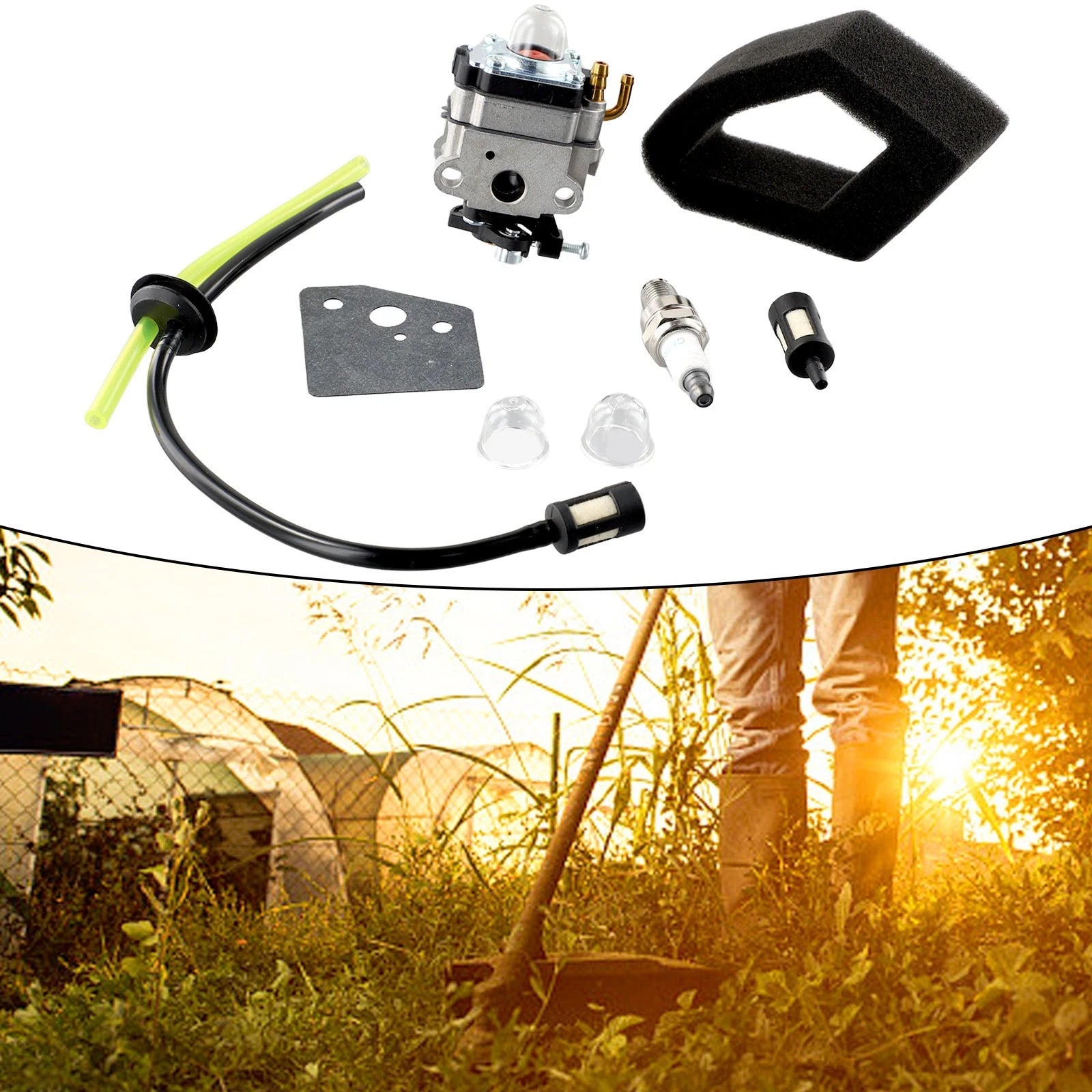 Carburetor Carb Kit for Honda GX31 GX22 (Fuel-Line)