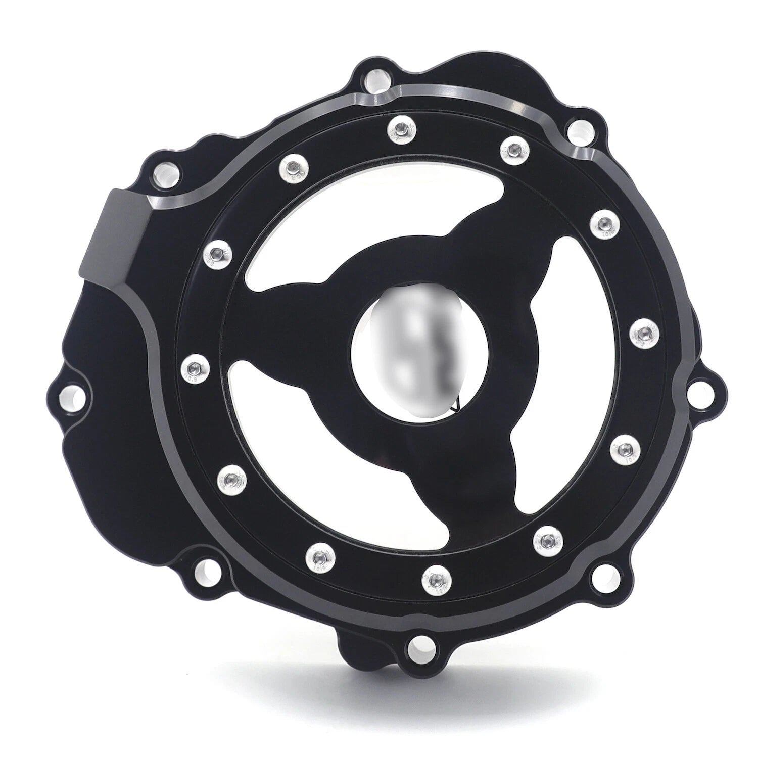 Black CNC Left Engine Magneto Cover w/ Gasket for Suzuki GSX-S1000 (2017–2024)