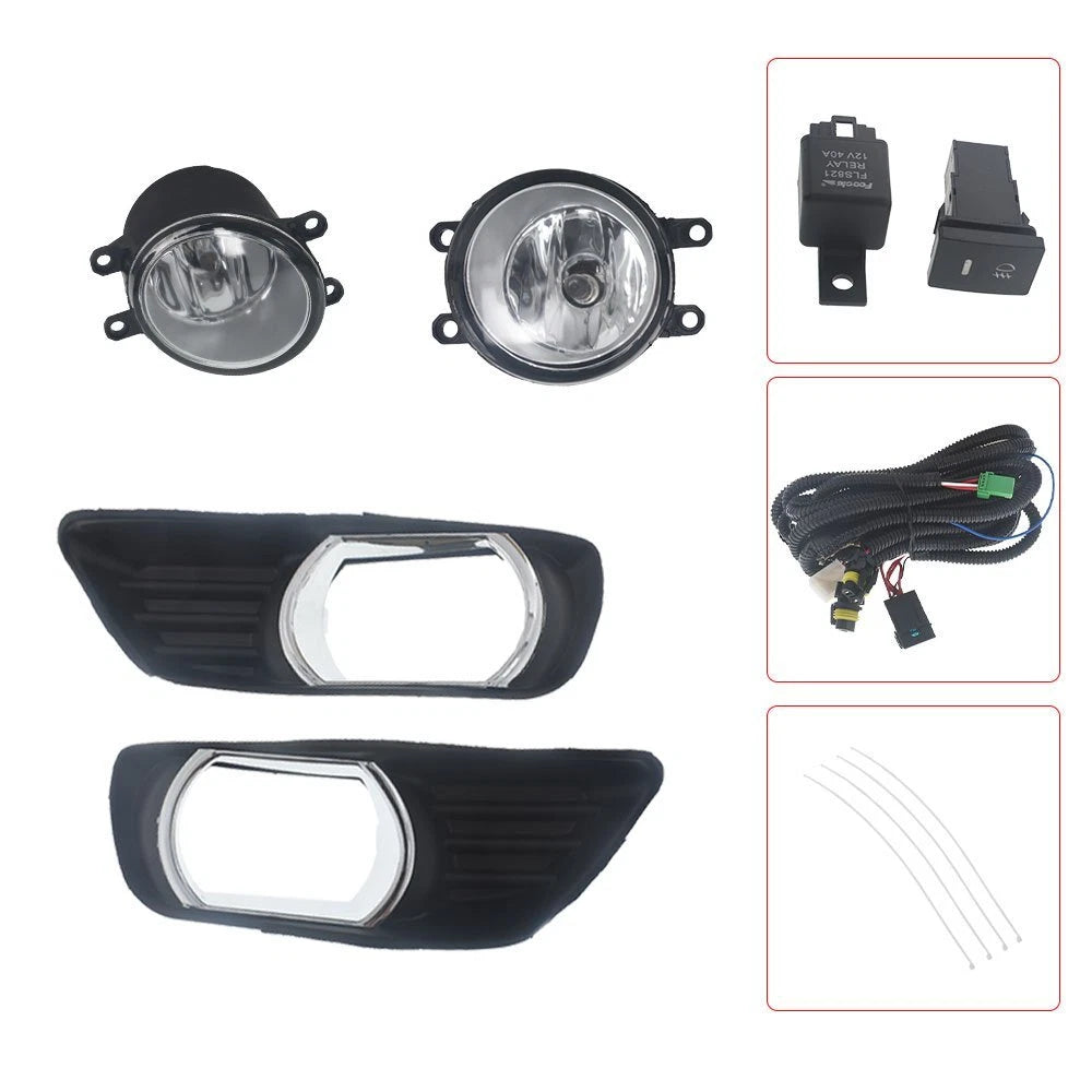 Clear Lens Fog Driving Lights Kit + Switch for Toyota Camry (2007–2009)