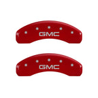 Front and Rear Red Caliper Covers for 2015-2020 GMC Yukon XL by MGP
