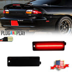 2X Smoked Lens Red LED Rear Bumper Side Marker Lights for Chevy Camaro (1993–2002)