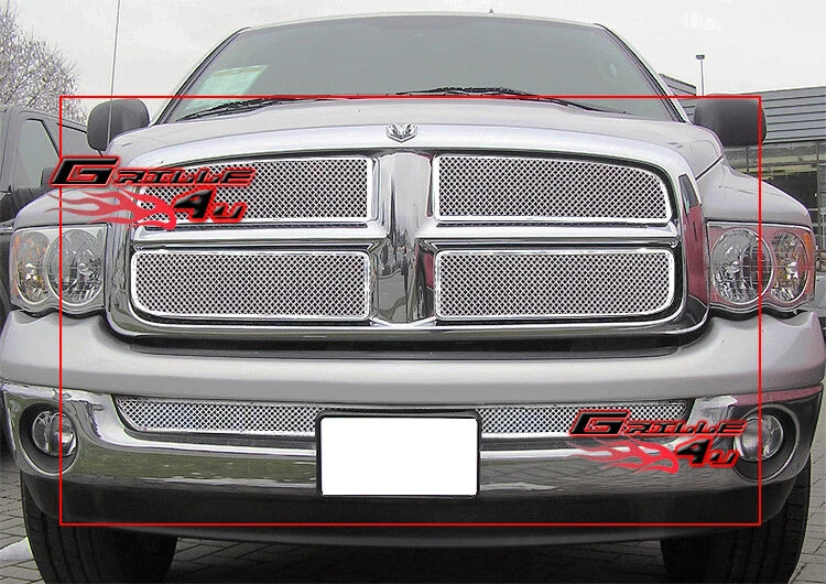 Stainless Steel Mesh Grille Combo for Dodge Ram (2002–2005)
