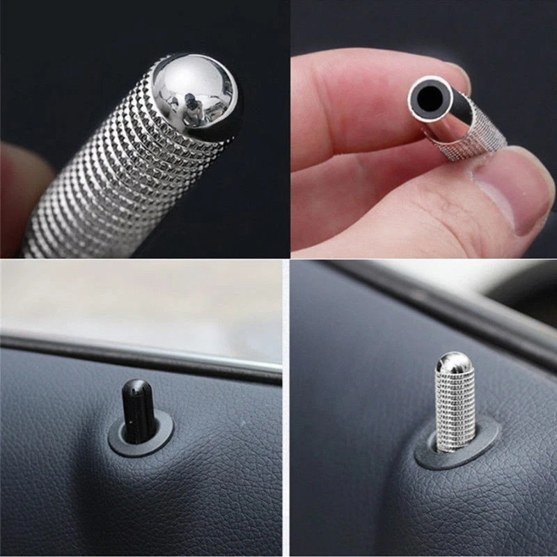 Set of 4 Door Lock Pin Knob Trim Rings for Mercedes W205 GLS GLE (2015–2020)