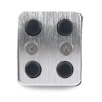 Non-Drilling Parking Brake Pedal Pad Cover Silver/Black for Toyota Lexus