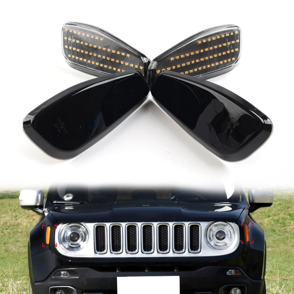 Side Marker Light Turn Signal Lamp Pair for Jeep Renegade (2015–2022)