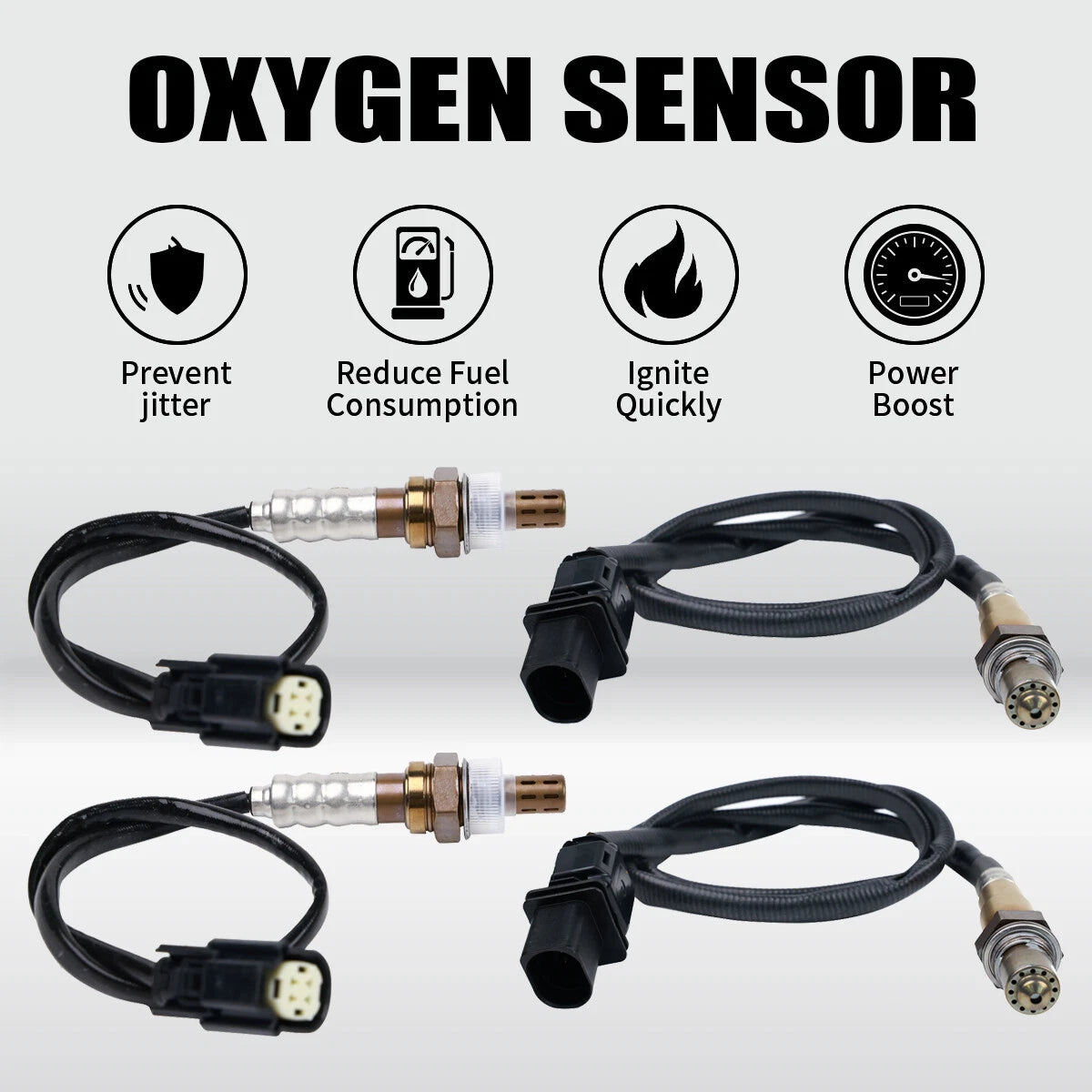 Set of 4 O2 Oxygen Sensors for Ford Flex Taurus (2011–2015) 3.5L Turbo