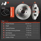 Front Disc Brake Rotors for Jeep Grand Cherokee (1999–2004) Vented