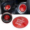Carbon Fiber Red Engine Start Stop Button Cover for Mazda CX-3 CX-5 MX-5 (2016–2021)
