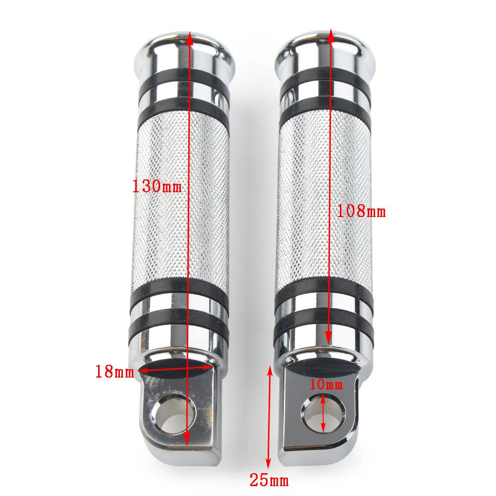 Pair Aluminum Male Mount Footpegs for Harley Chrome