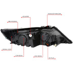 Left Driver Side Projector Headlight Lamp Assembly for Sorento (2011–2013)