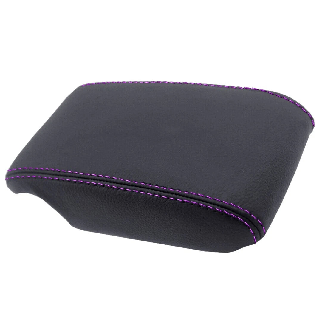 Leather Synthetic Console Armrest Cover for Lexus IS300 (2001–2005) Purple Stitch