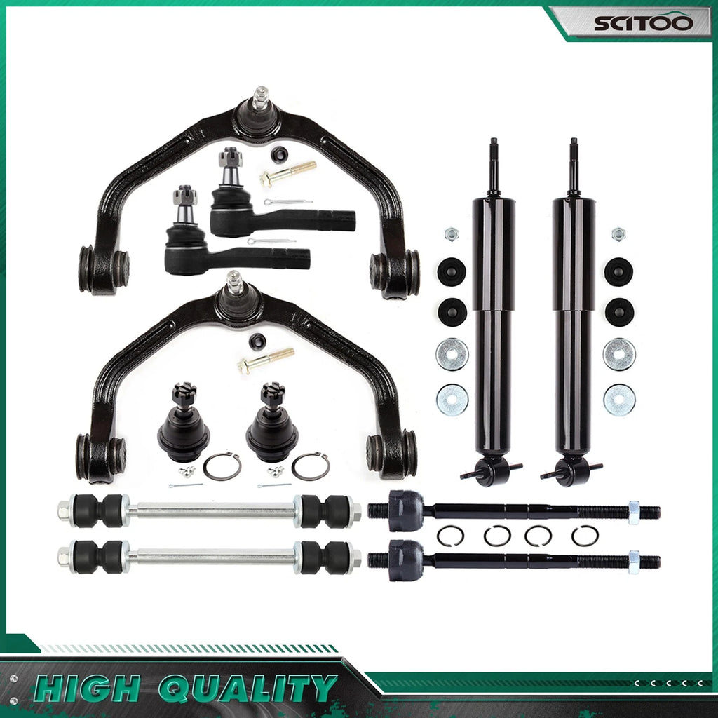 Front Shocks Upper Control Arms Tie Rods Kit for Ranger B2300 B2500 B3000 B4000 (1993–2011)
