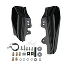 Chrome/Black Mid-Frame Air Deflectors for Harley Touring Street Glide (01-08)