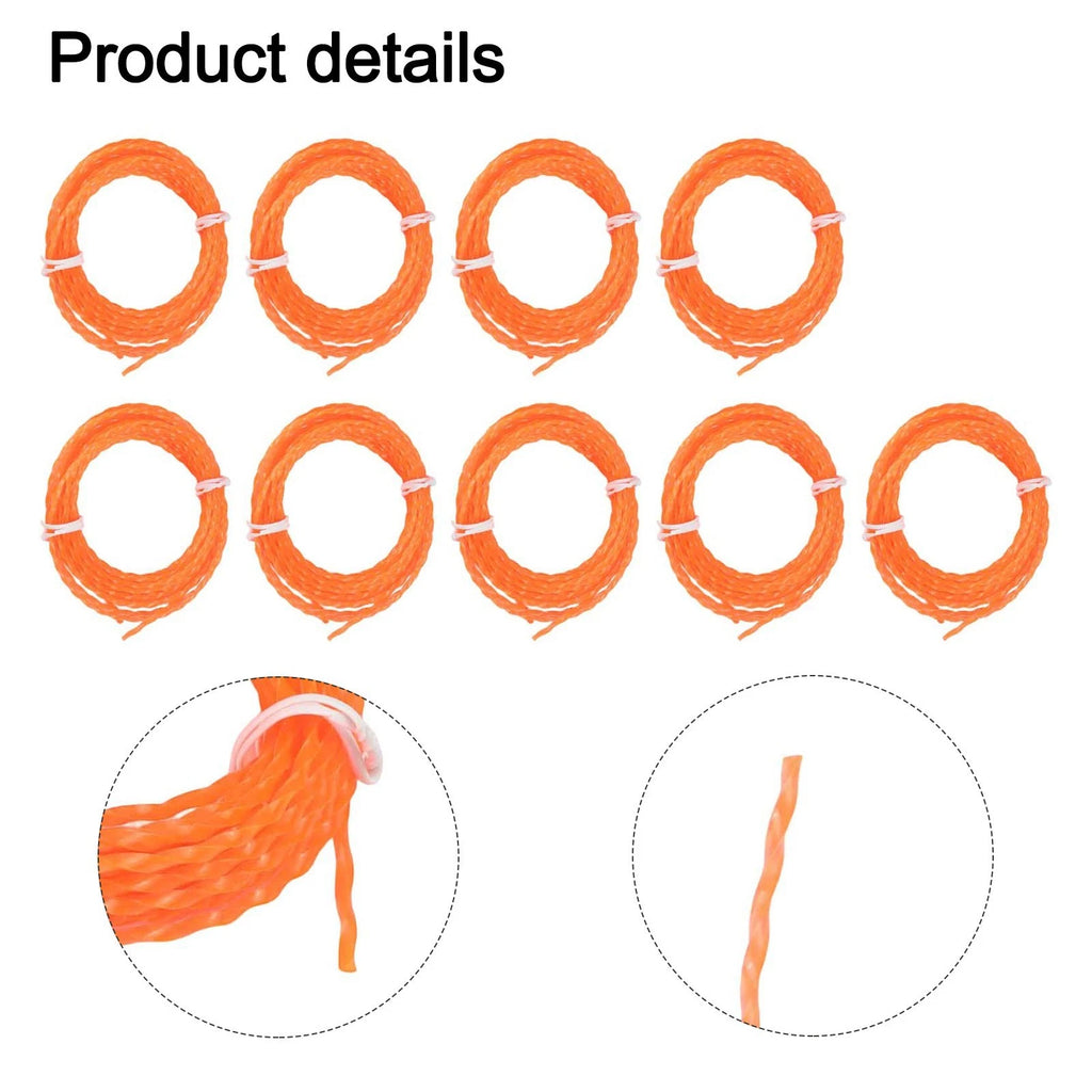 9 Pack Trimmer Line 0.080" Diameter 126ft for Cordless Lawn Equipment