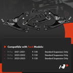 Set of 4 Front Upper & Lower Control Arm Ball Joints for Ford F-150 (2021–2023)