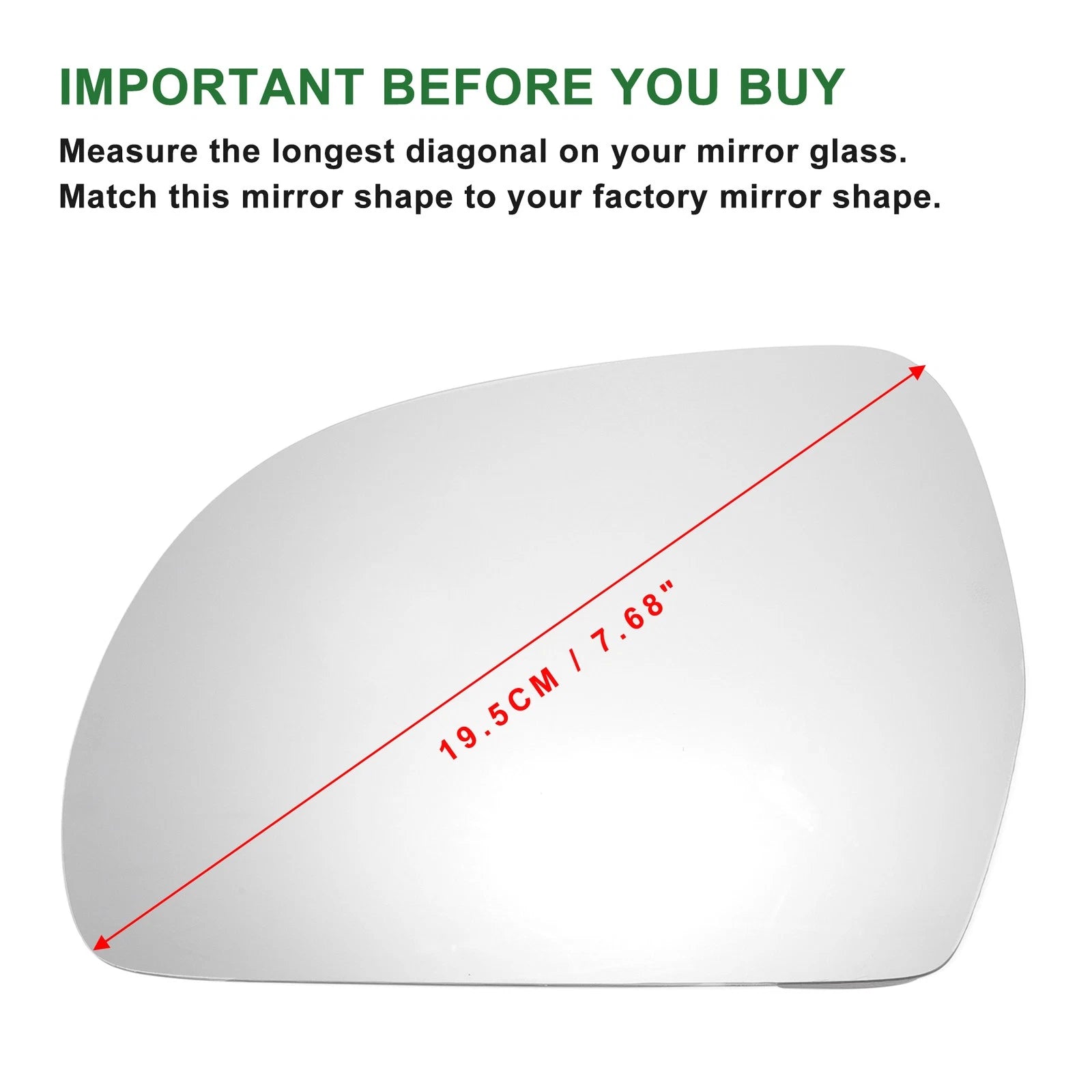 Heated Mirror Glass for Audi A3 A4 A6 A8 Q3 A5 (2000–2023)