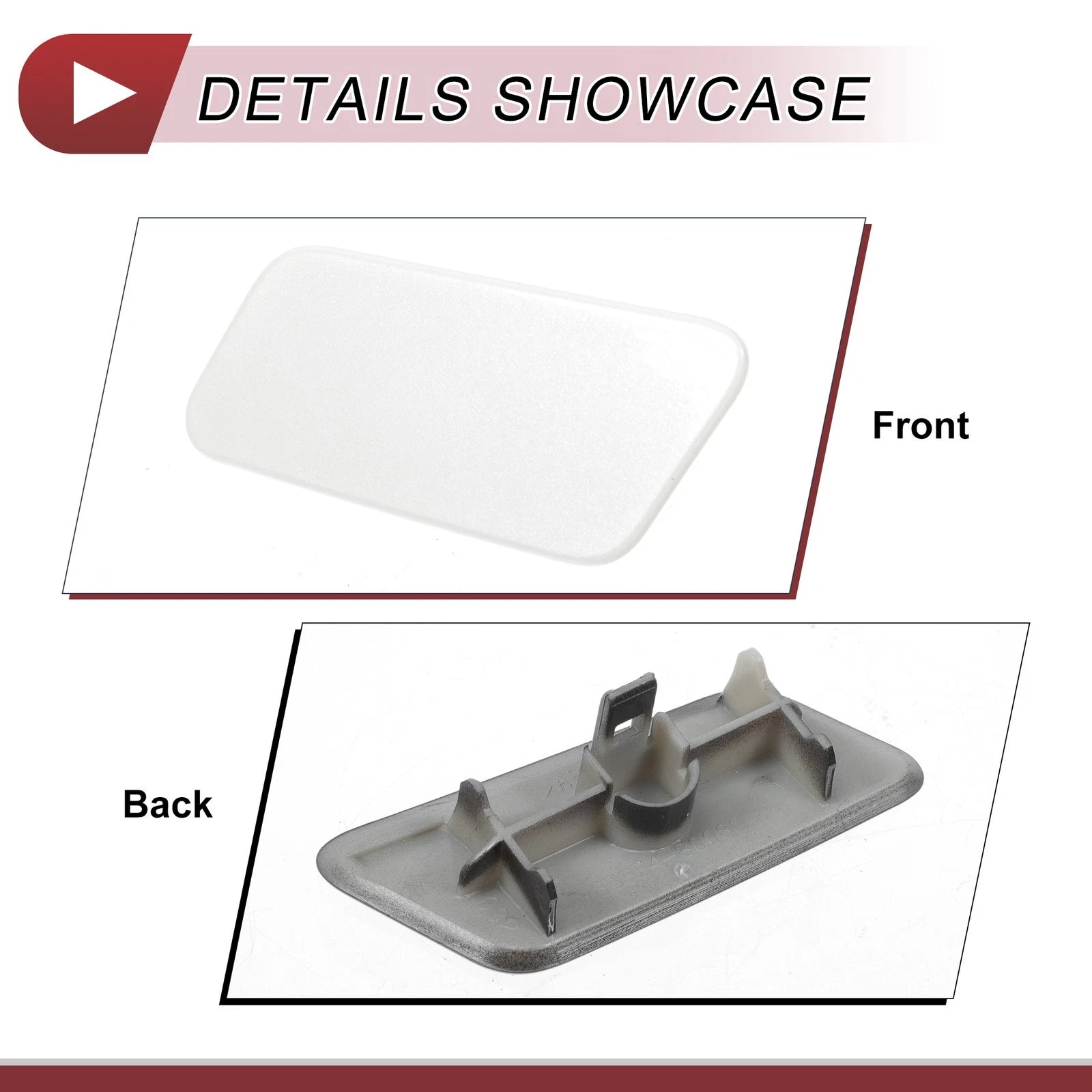 Front Left Washer Nozzle Cover Cap for Lexus LX570 (2016–2021) White